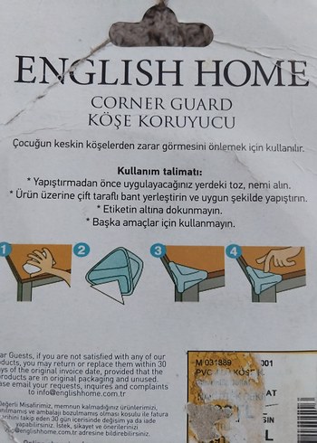 English Home Şeffaf Köşe Koruyucu 4'lü - Görsel 2
