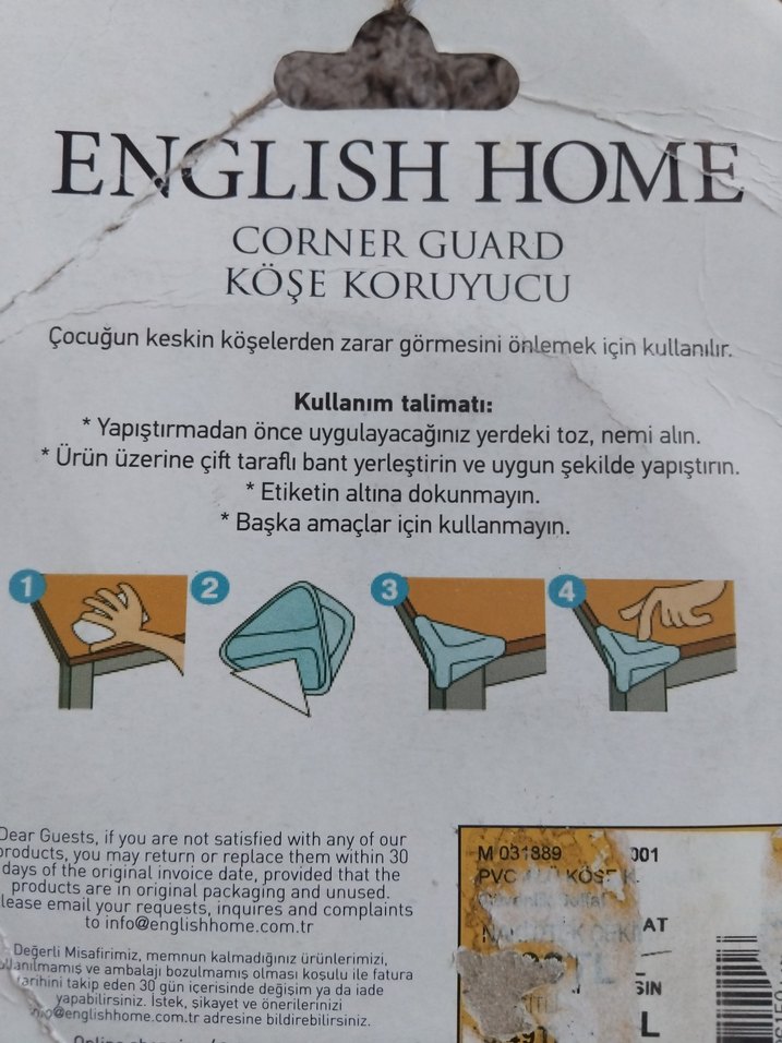 English Home Şeffaf Köşe Koruyucu 4'lü - Görsel 2