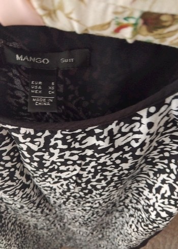 mango s beden şifon elbise astarlı - Görsel 2