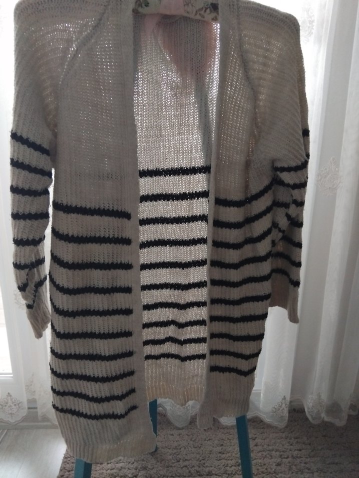 Gri Örgü Kadın Hırka - Görsel 2