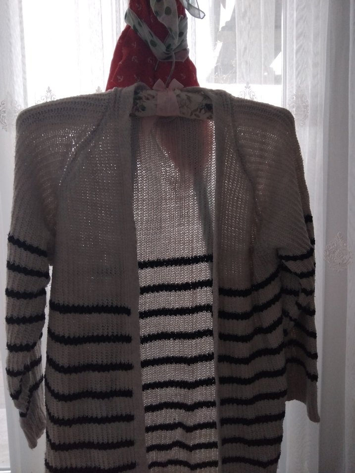 Gri Örgü Kadın Hırka - Görsel 3