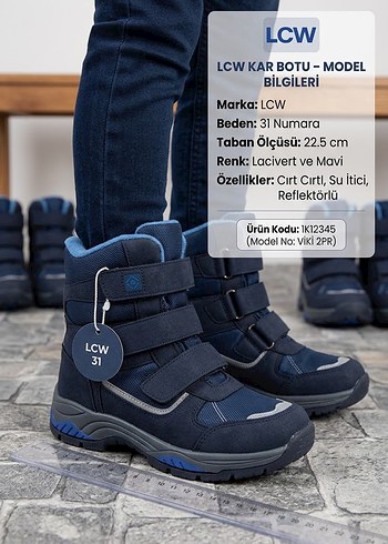 LC Waikiki Lcw Lacivert Cocuk Kar Botu