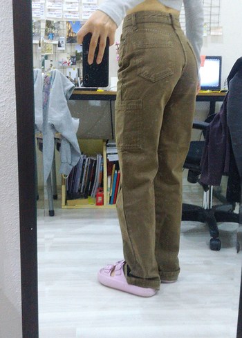 xs Beden kahverengi Renk Kahverengi cepli jean