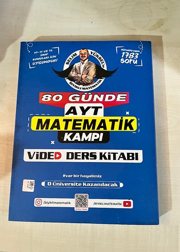 80 Günde AYT Matematik Kampı Video Ders Kitabı