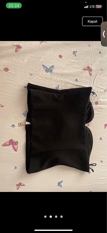s Beden Zara fermuarlı siyah top