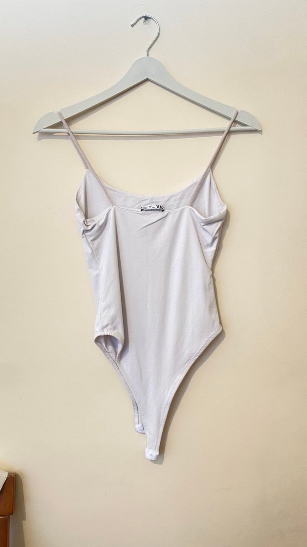 Beyaz İnce Askılı Body - Görsel 2