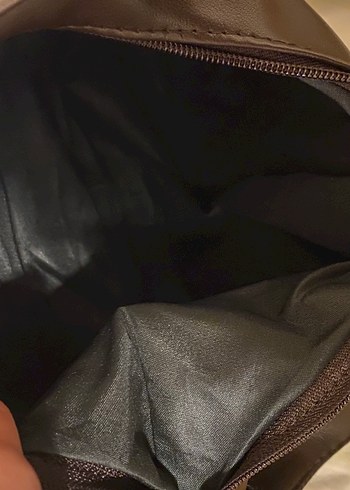 Kahverengi Deri Kadın Çanta - Görsel 5