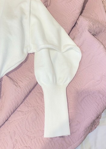 Bershka beyaz asimetrik kazak - Görsel 4