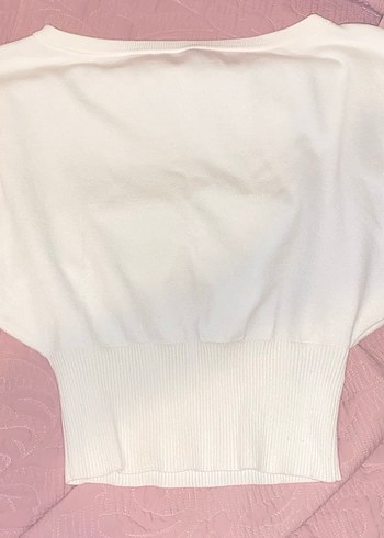 Bershka beyaz asimetrik kazak - Görsel 2