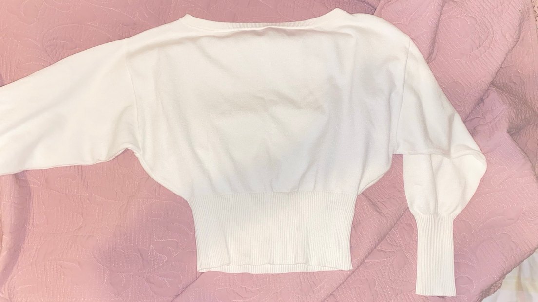 Bershka beyaz asimetrik kazak - Görsel 2