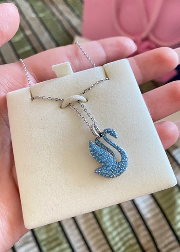 Swarovski Mavi Taşlı Kolye - Görsel 11