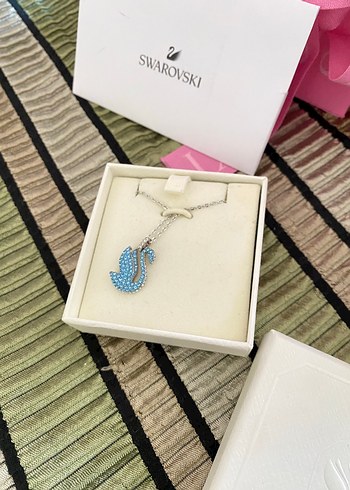 Swarovski Mavi Taşlı Kolye - Görsel 4