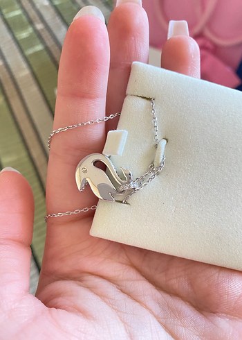 Swarovski Mavi Taşlı Kolye - Görsel 12