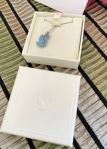 Swarovski Mavi Taşlı Kolye - Görsel 5