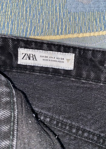 Zara Siyah Kot Şort - Görsel 3