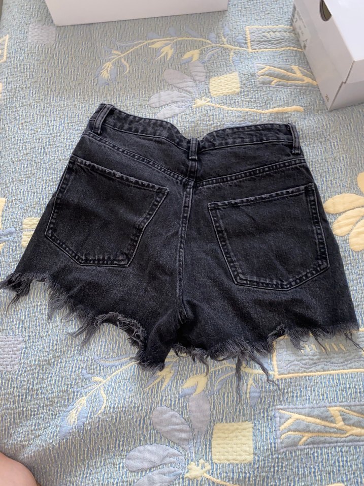 Zara Siyah Kot Şort - Görsel 2