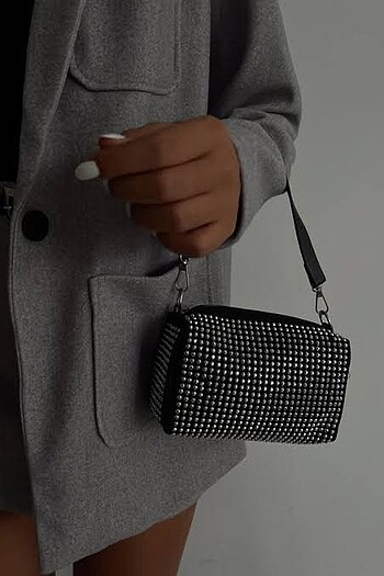 Parlak taşlı mini çanta