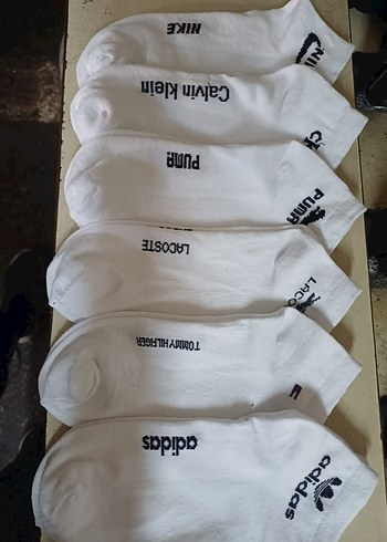 Beyaz Baskılı Erkek Spor Çoraplar - Midi Boy - Görsel 2