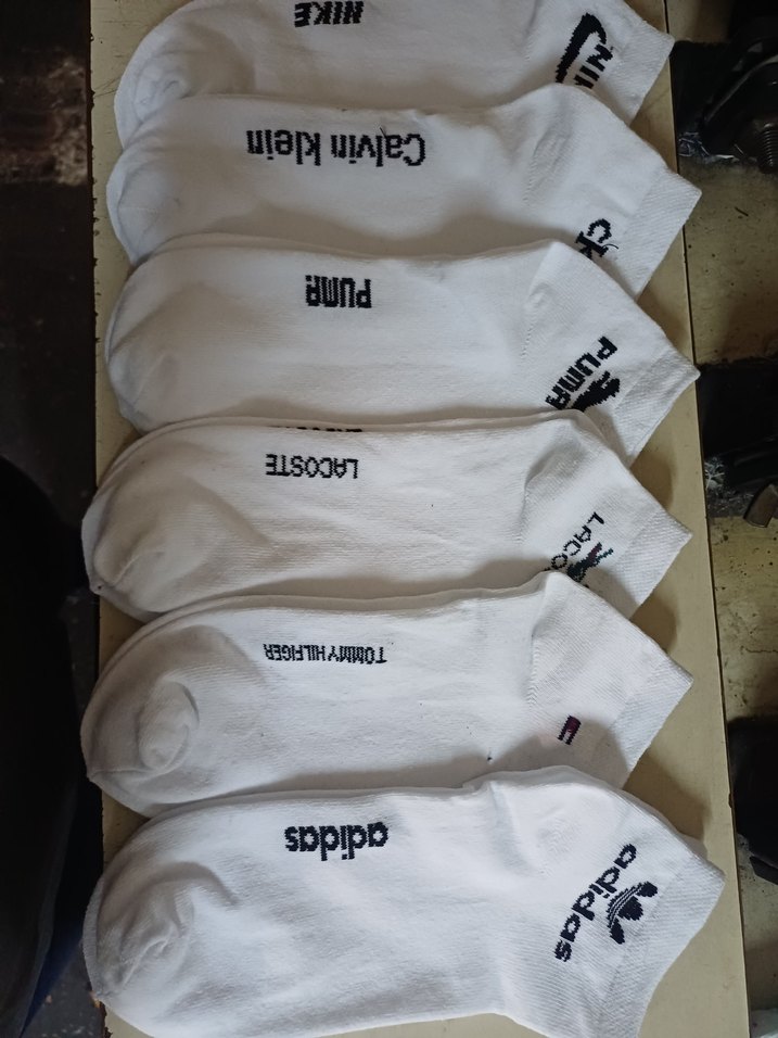 Beyaz Baskılı Erkek Spor Çoraplar - Midi Boy - Görsel 4