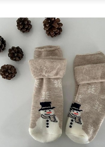 sardonlu kışlık havlu corap - Görsel 3