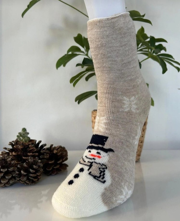 sardonlu kışlık havlu corap - Görsel 2