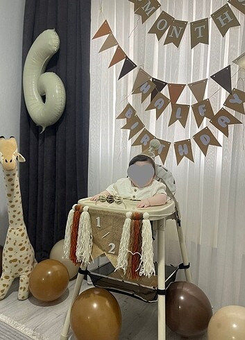 Half birthday 6 aylık çekimi parti malzemeleri 