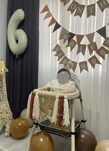 Half birthday 6 aylık çekimi parti malzemeleri  - Görsel 3