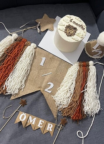 Half birthday 6 aylık çekimi parti malzemeleri  - Görsel 6