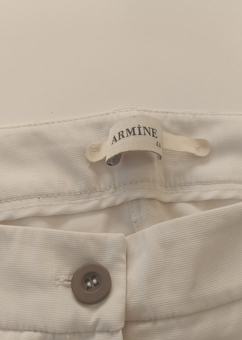 beyaz kumaş pantolon - Görsel 2