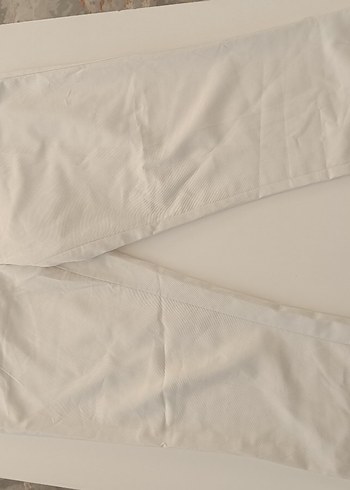 beyaz kumaş pantolon - Görsel 4