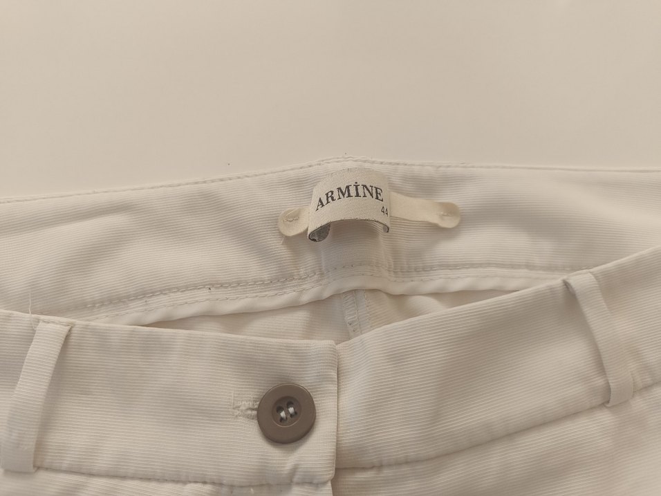 beyaz kumaş pantolon - Görsel 2