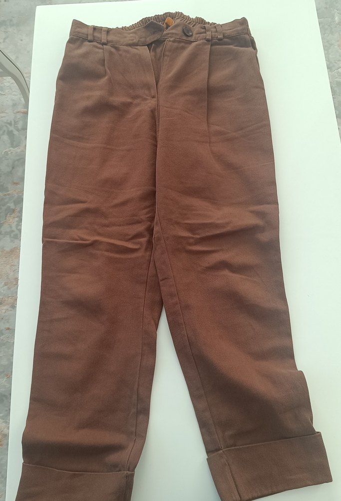 Kadın Kahverengi pantolan - Görsel 2