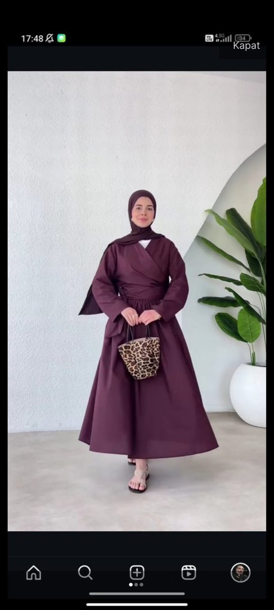 Bordo  etek altı üstü yok - Görsel 2