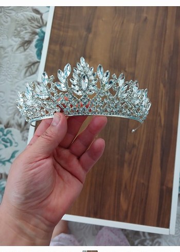 Işıltılı Beyaz Gelin Tacı - Görsel 3