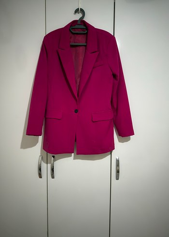 Defacto Canli Fusya Tek Dugmeli Blazer Ceket
