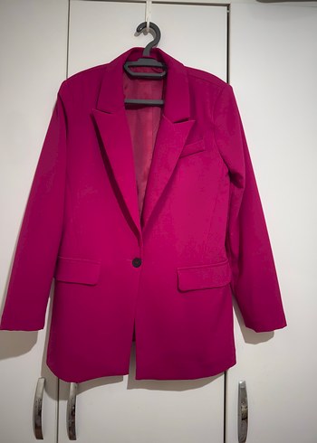 Defacto Canli Fusya Tek Dugmeli Blazer Ceket