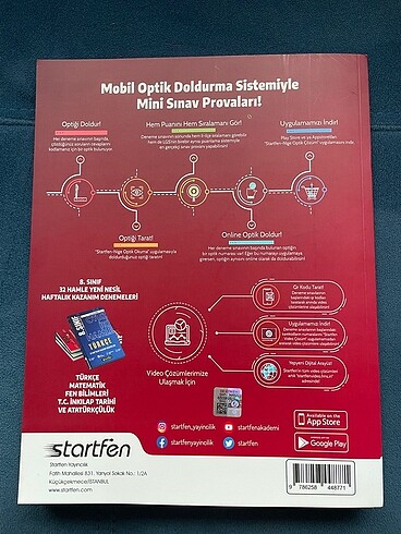  Sekizinci sınıf matematik deneme sıfır hiç kullanılmadı
