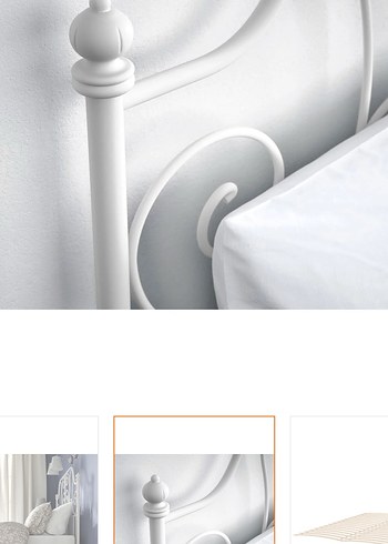 Beyaz ikea karyola - Görsel 3