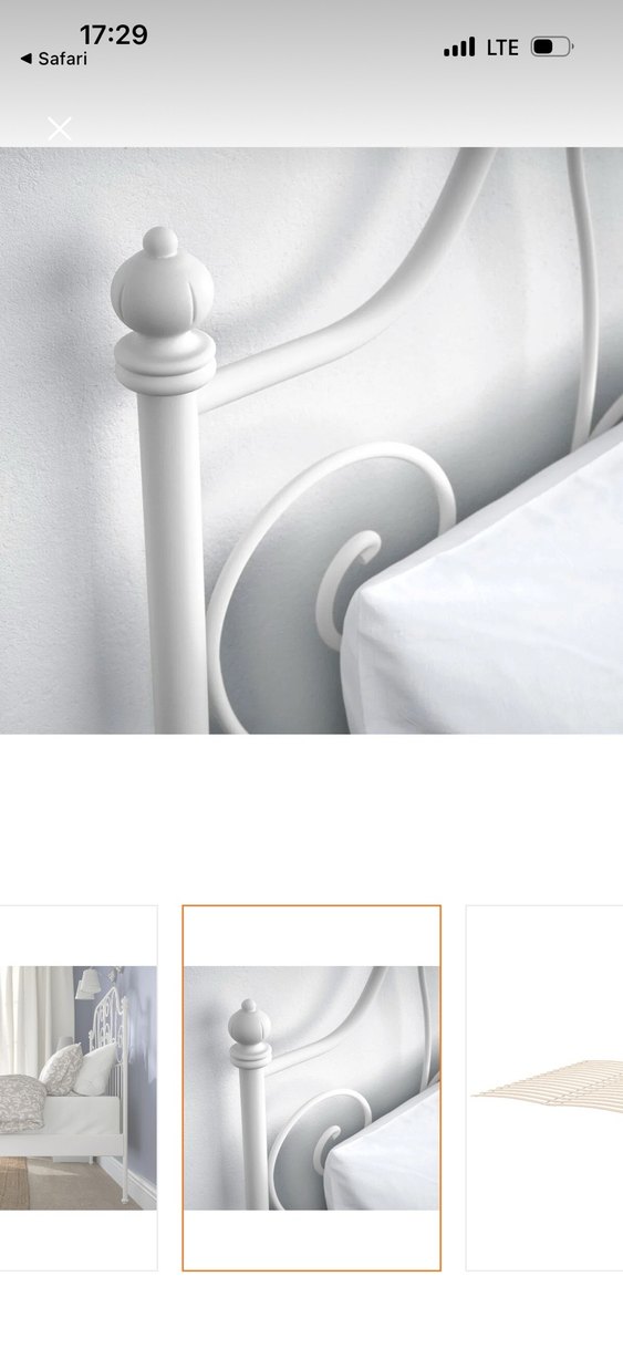 Beyaz ikea karyola - Görsel 3