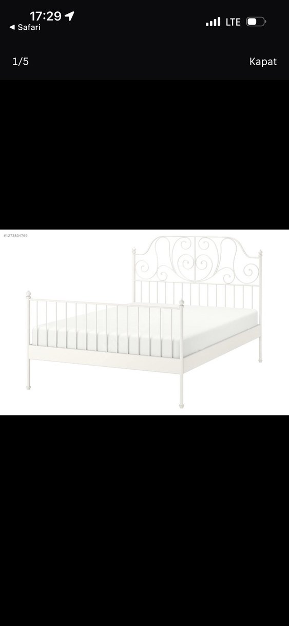 Beyaz ikea karyola - Görsel 5