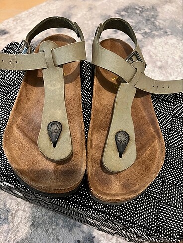 Haki Birkenstock kairo sandalet