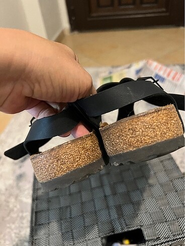 38 Beden siyah Renk Birkenstock kairo siyah sandalet