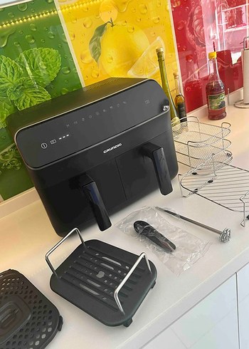 Grundig Siyah Çift Bölmeli Airfryer
