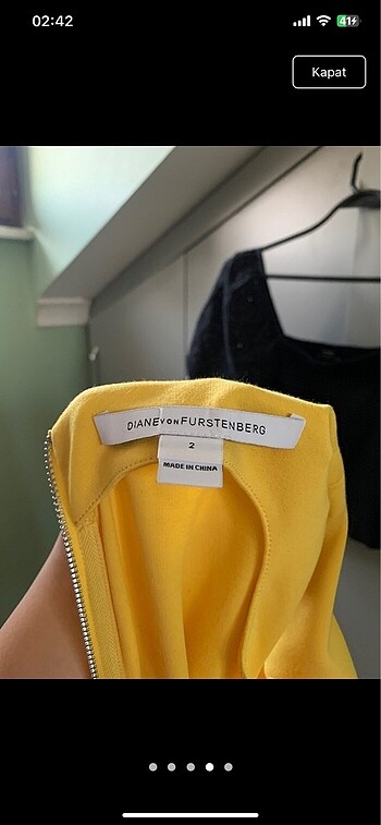 m Beden sarı Renk Diane von Furstenberg Elbise