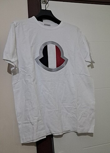 2024 SEZON ÜRÜNÜ ORJİNAL MONCLER T-SHIRT L BEDEN BASKILI BEYAZ