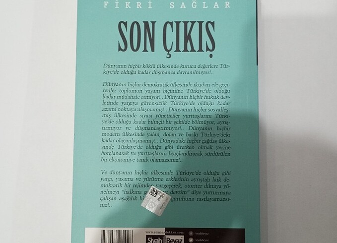  Beden Renk Fikri Sağlar imzalı Son Çıkış kitabı