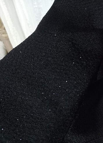 38 Beden siyah Renk Siyah Simli Elbise