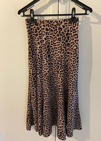 Leopar Midi Etek