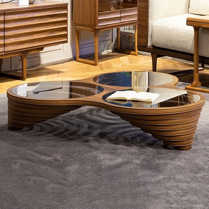 Vivence Çağdaş Tasarımlı Galaxy Kahverengi Baskılı Sehp - Görsel 3