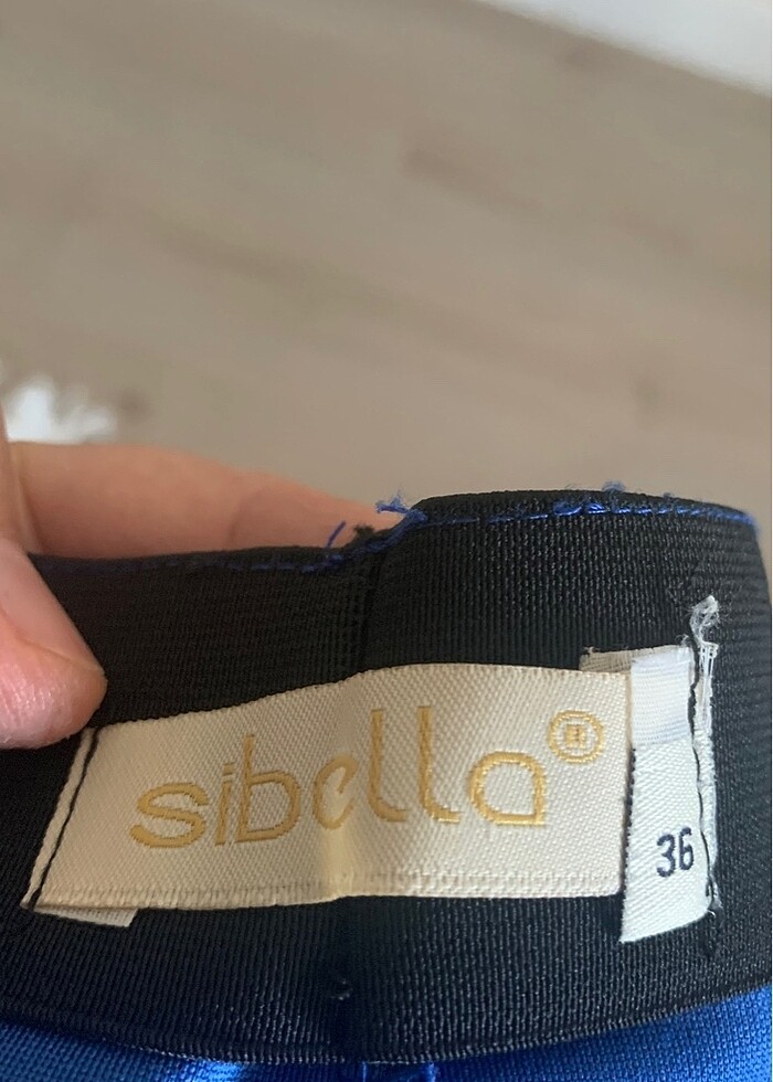 Beli lastikli rahat şık pantolon saks mavisi - Görsel 2